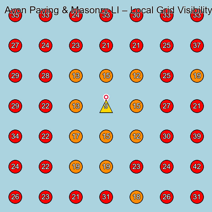 Avon Paving & Masonry LI GeoGrid visibility map for Window Installation Service in None
